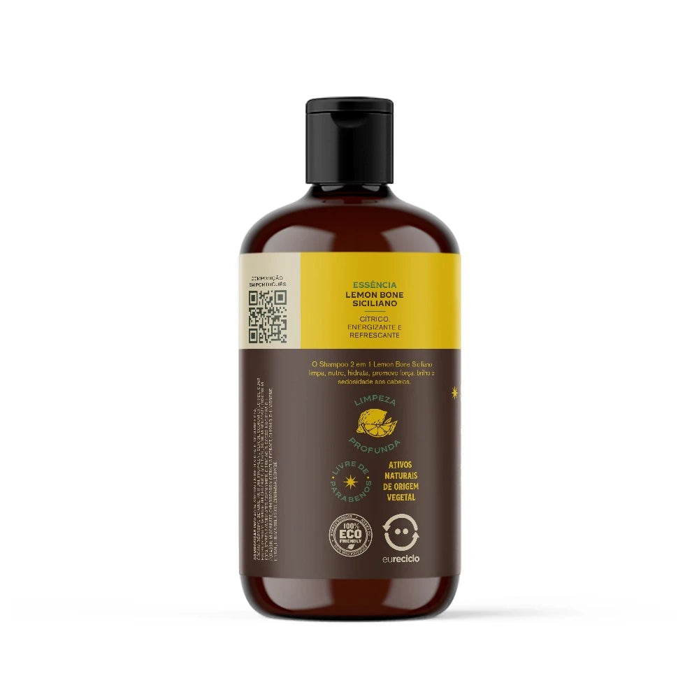 shampoo para cabelo 2 em 1 don alcides lemon bone 230ml