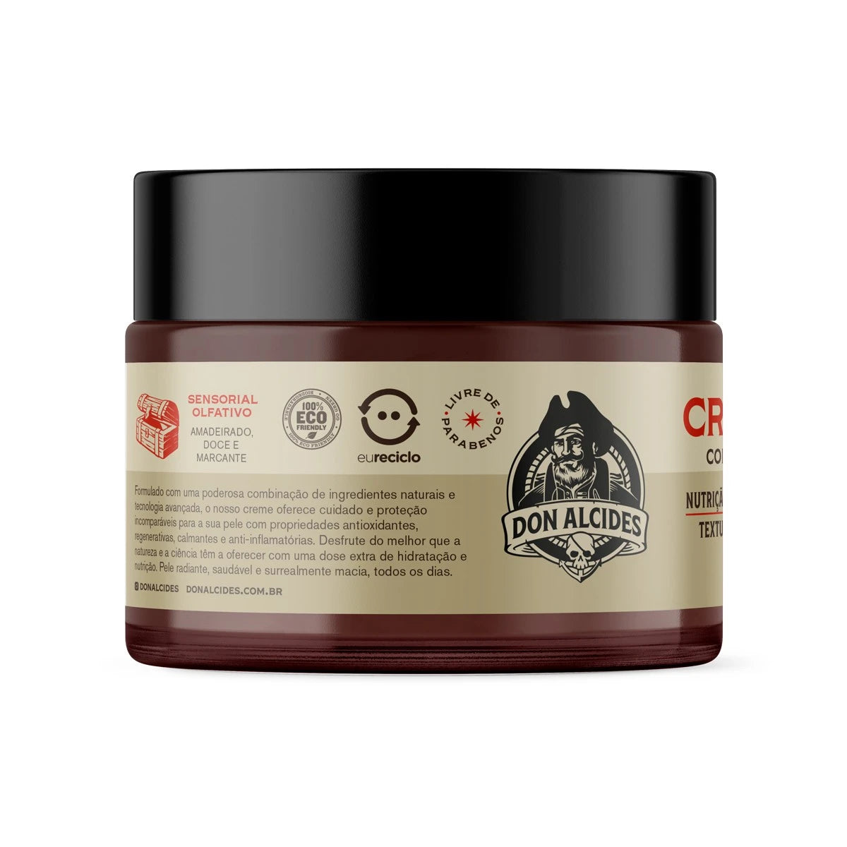 creme hidratante corporal masculino don alcides barba negra 280g