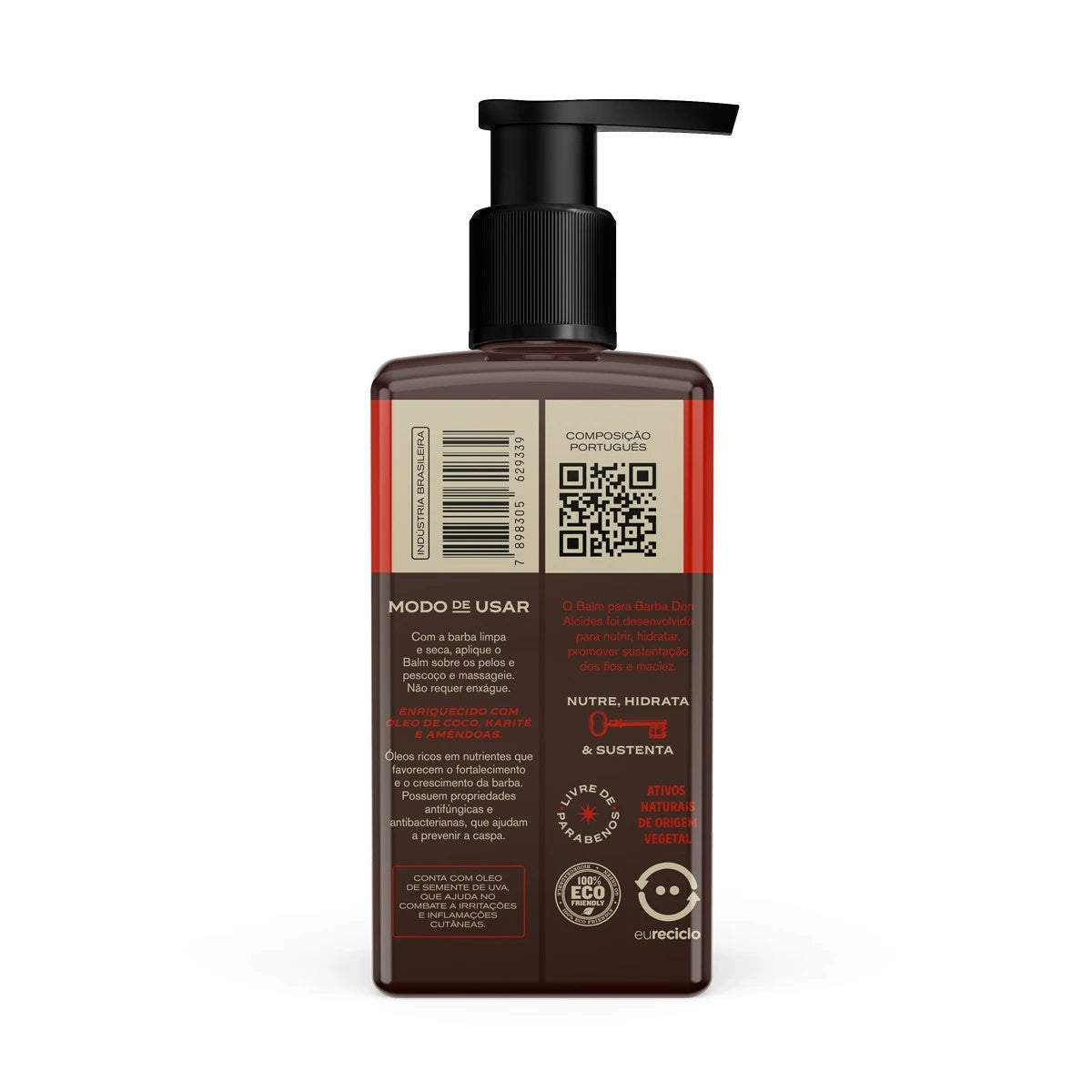 balm hidratante para barba don alcides barba negra 120g