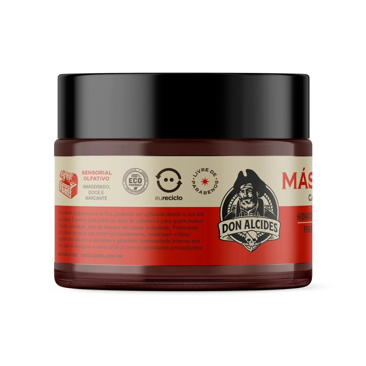 máscara capilar masculina don alcides barba negra - hidratação & nutrição intensa