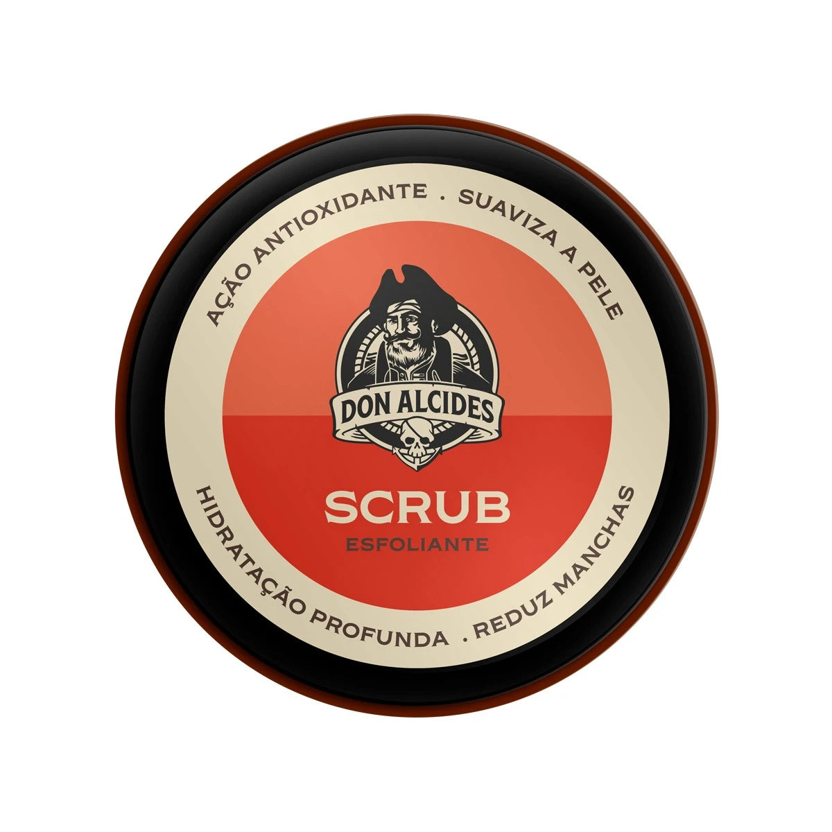 esfoliante masculino para corpo, barba e couro cabeludo don alcides barba negra 280g