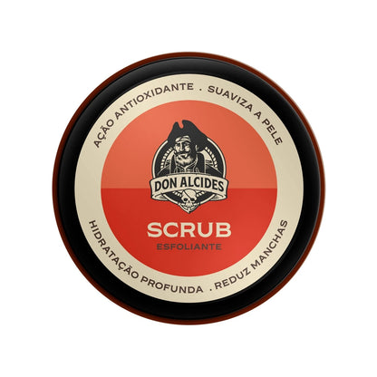 Esfoliante masculino para corpo, barba e couro cabeludo Don Alcides Barba Negra 280g