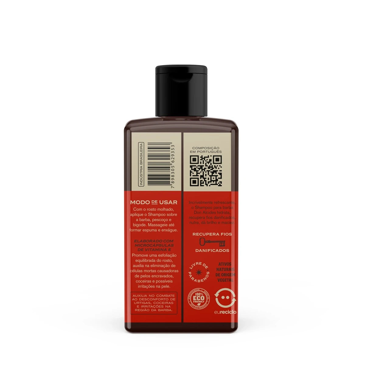 shampoo para barba don alcides barba negra 120ml