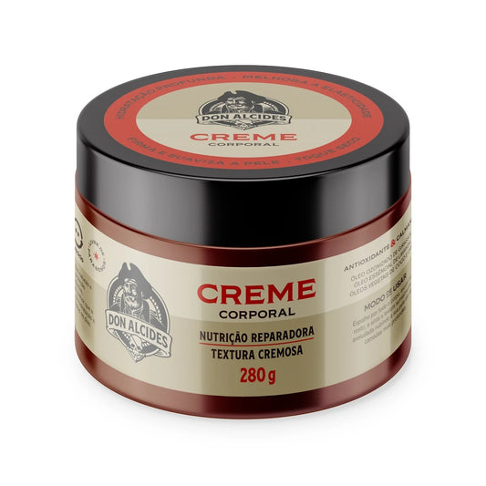 Creme hidratante corporal masculino Don Alcides Barba Negra 280g